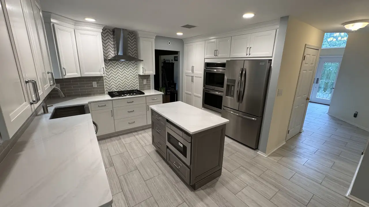 A finished kitchen by North Jersey Remodelers