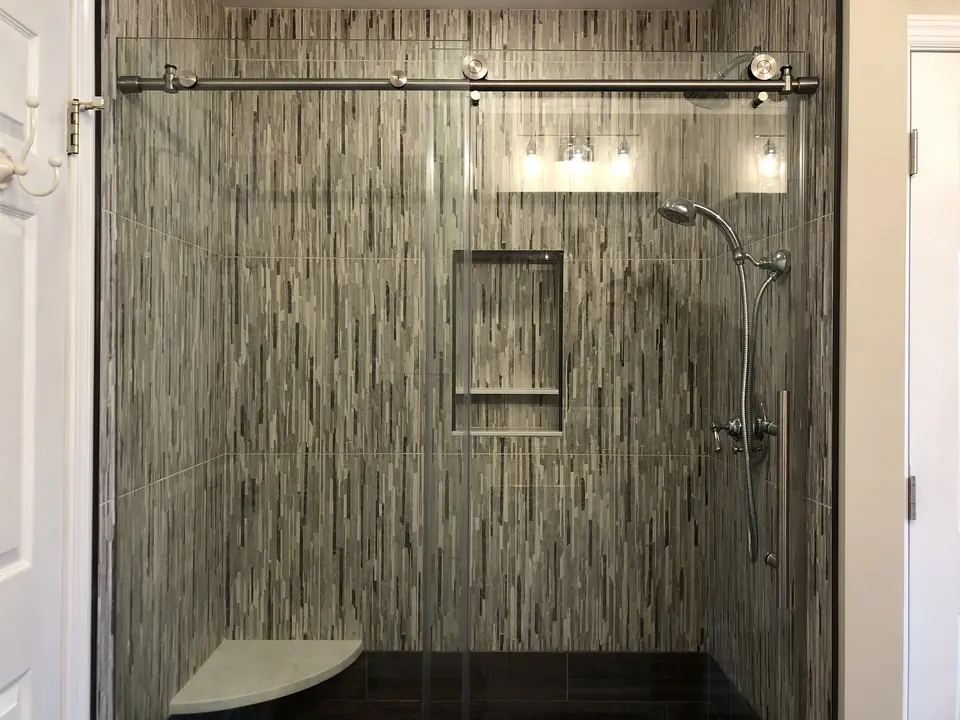 Sliding glass shower door